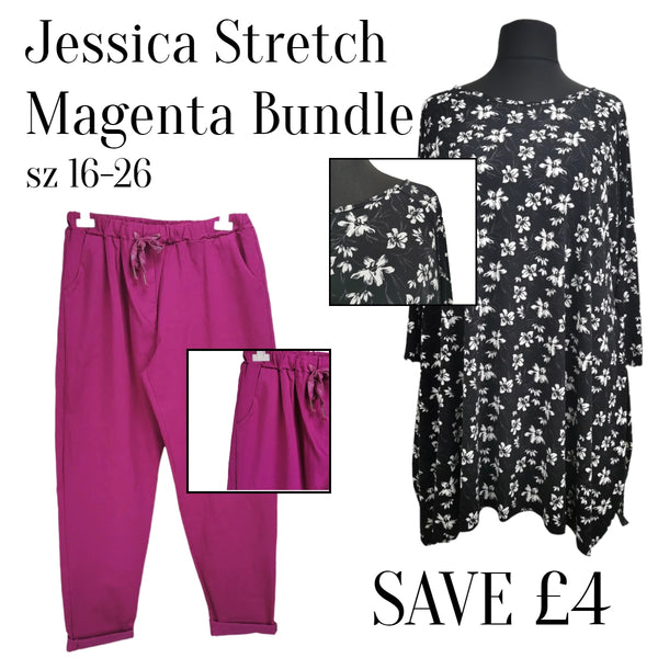 Jessica Magenta Stretch Bundle (sz 16-26) - SAVE £4