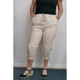 Jessie 3/4 Length Magic Trousers Oatmeal (sz 16-24)