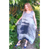 Polly Pocket Maxi Dress Grey Watercolour (sz 16-24)