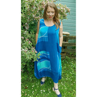 Polly Pocket Maxi Dress Aqua Block (sz 16-24)