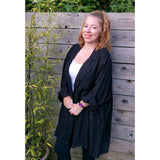 Freya Linen Jacket Black (sz 20-26)