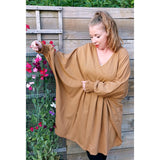 Fiona Batwing Top Caramel (sz 20-28)