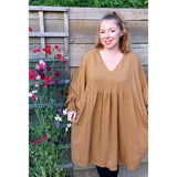 Fiona Batwing Top Caramel (sz 20-28)