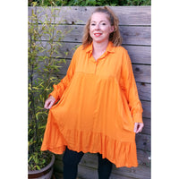 Ivy Shirt Tunic Tangerine (sz 14-20)