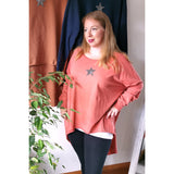 Krystal Star Sweater Coral (sz 14-24)