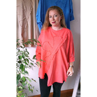 Rory Applique Top Coral (sz 16-24)