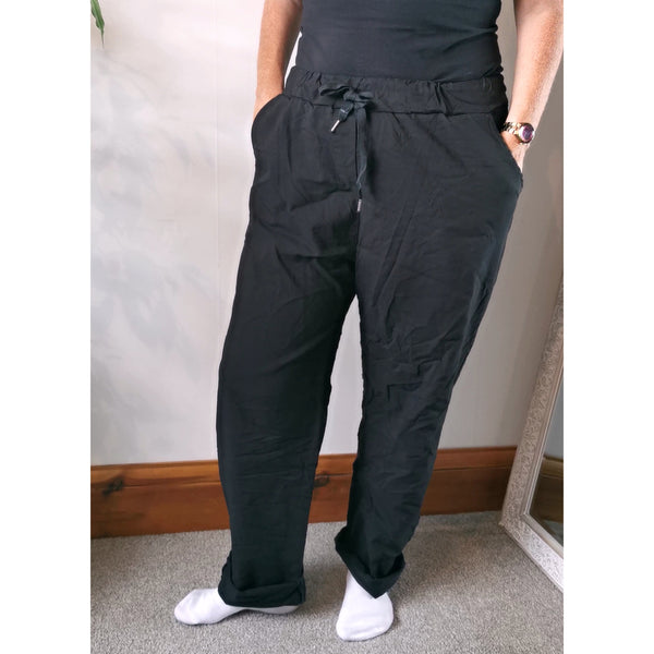 Evie Magic Trousers *Relaxed Fit* Black (Sizes 16-26)