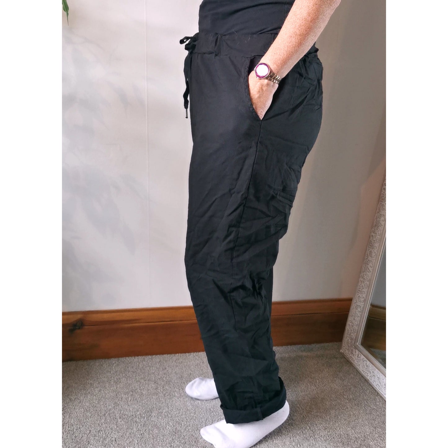 Evie Magic Trousers *Relaxed Fit* Black (Sizes 16-26)