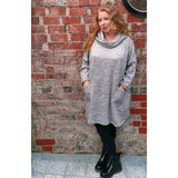 Katie Marle Cowl Tunic Grey (sz 16-24)