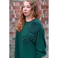 Bloom Soft Knit Jumper Forest Green (sz 16-22)