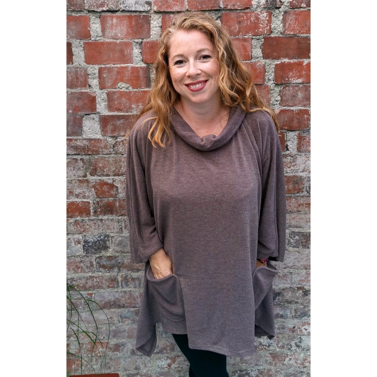 Alana Hooded Tunic Taupe (sz 16-26)