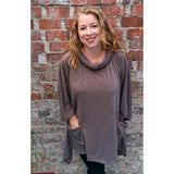 Alana Hooded Tunic Taupe (sz 16-26)