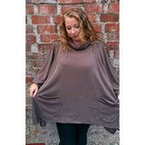 Alana Hooded Tunic Taupe (sz 16-26)