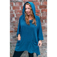 Alana Hooded Tunic Turquoise (sz 16-26)