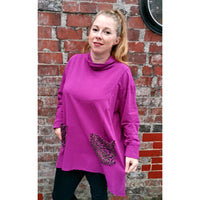 Philippa Animal Pocket Top Magenta (sz 16-24)