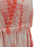 Rose Tie Dye Kaftan Dress Coral (sz 16-26)