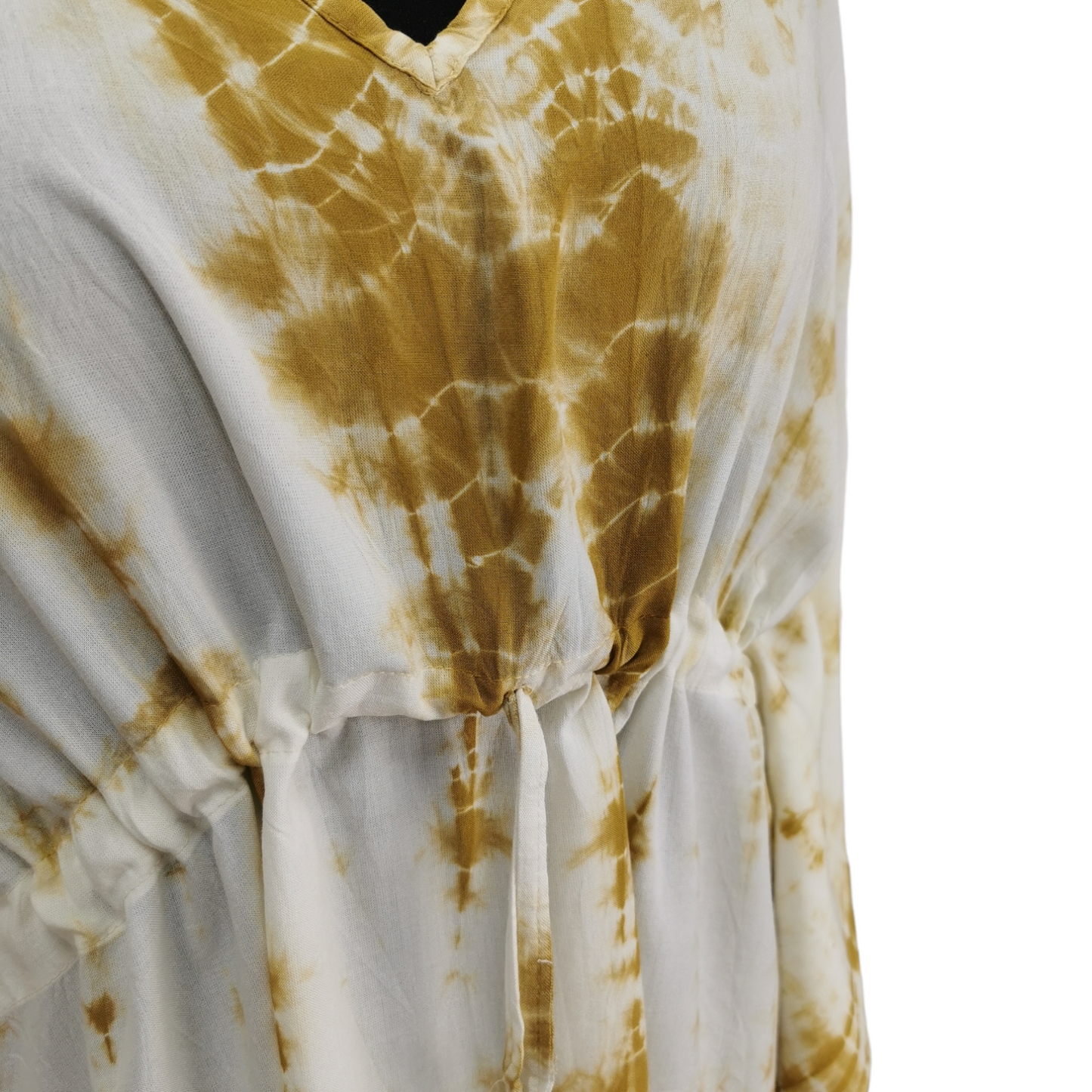 Rose Tie Dye Kaftan Dress Antique Gold (sz 16-26)