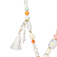 Alli Heart Tassel Necklace White