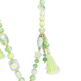Alli Heart Tassel Necklace Green