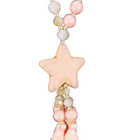 Amelia Star Tassel Necklace Peach