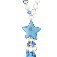 Amelia Star Tassel Necklace Blue