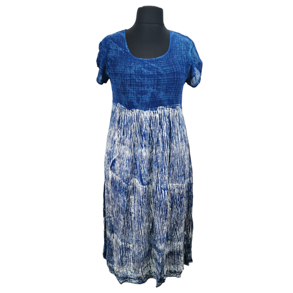 Deloris Stretch Dress Blue (sz 16-22)