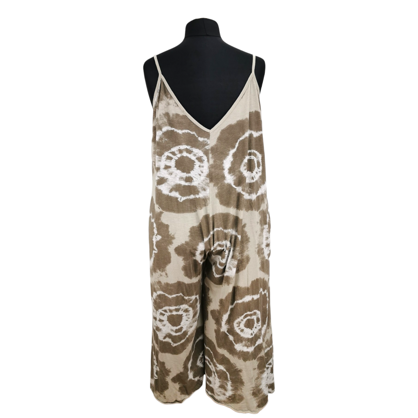 Philippa Tie Dye Jumpsuit Latte (sz 16-24)