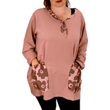 Felicity Flower Pocket Top Rose (sz 16-22)