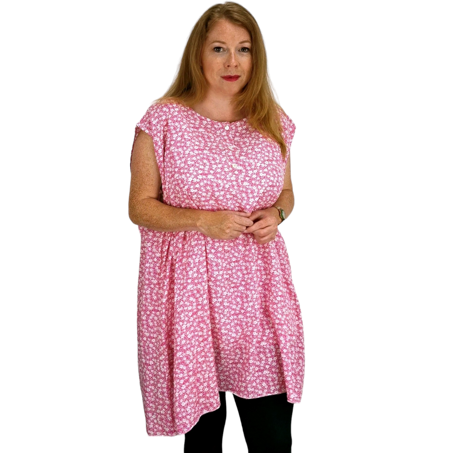 Meadow Sleeveless Tunic Fuchsia (sz 20-28)