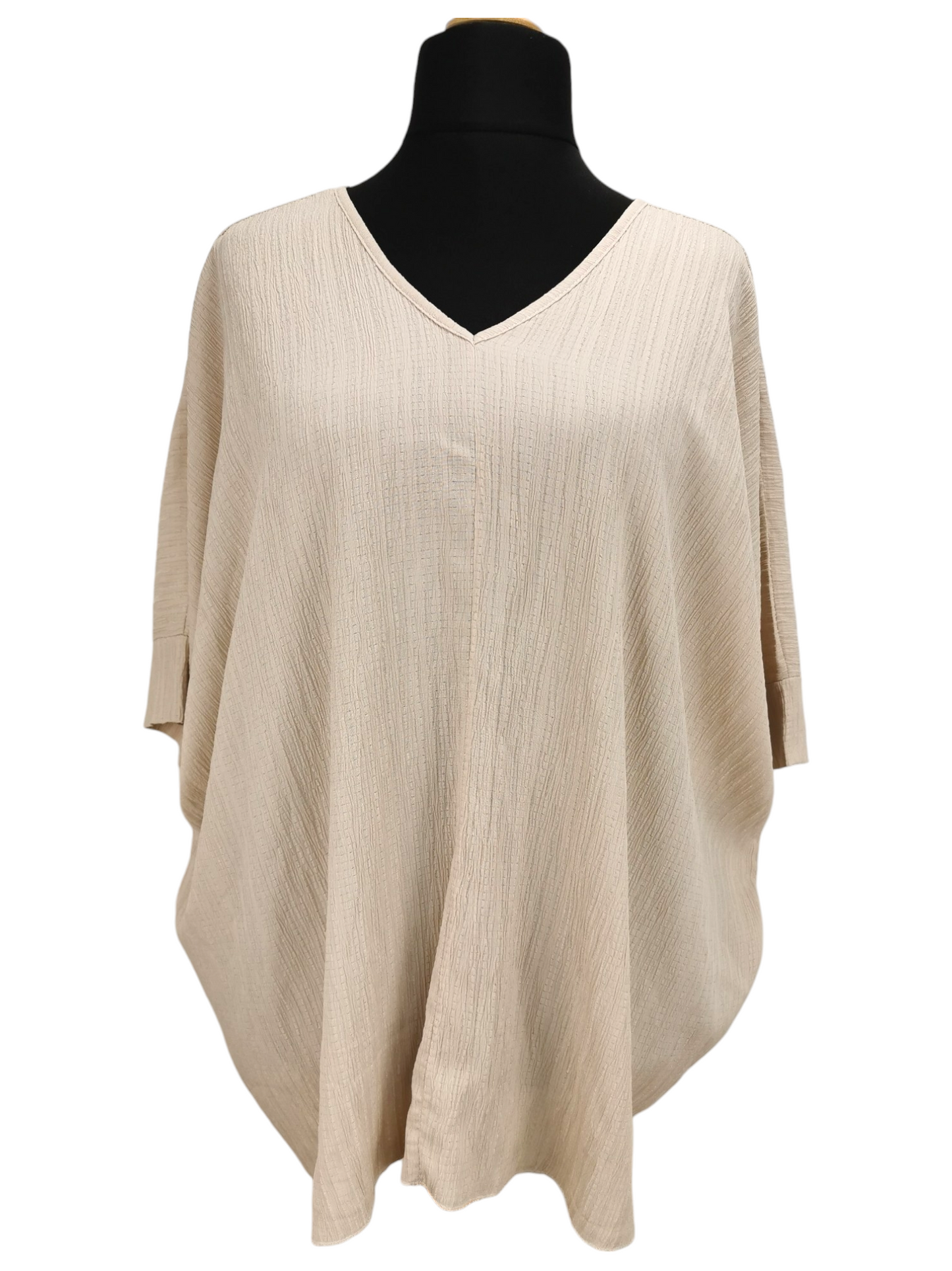 Bethany V-neck Tunic Oatmeal (sz 20-26)