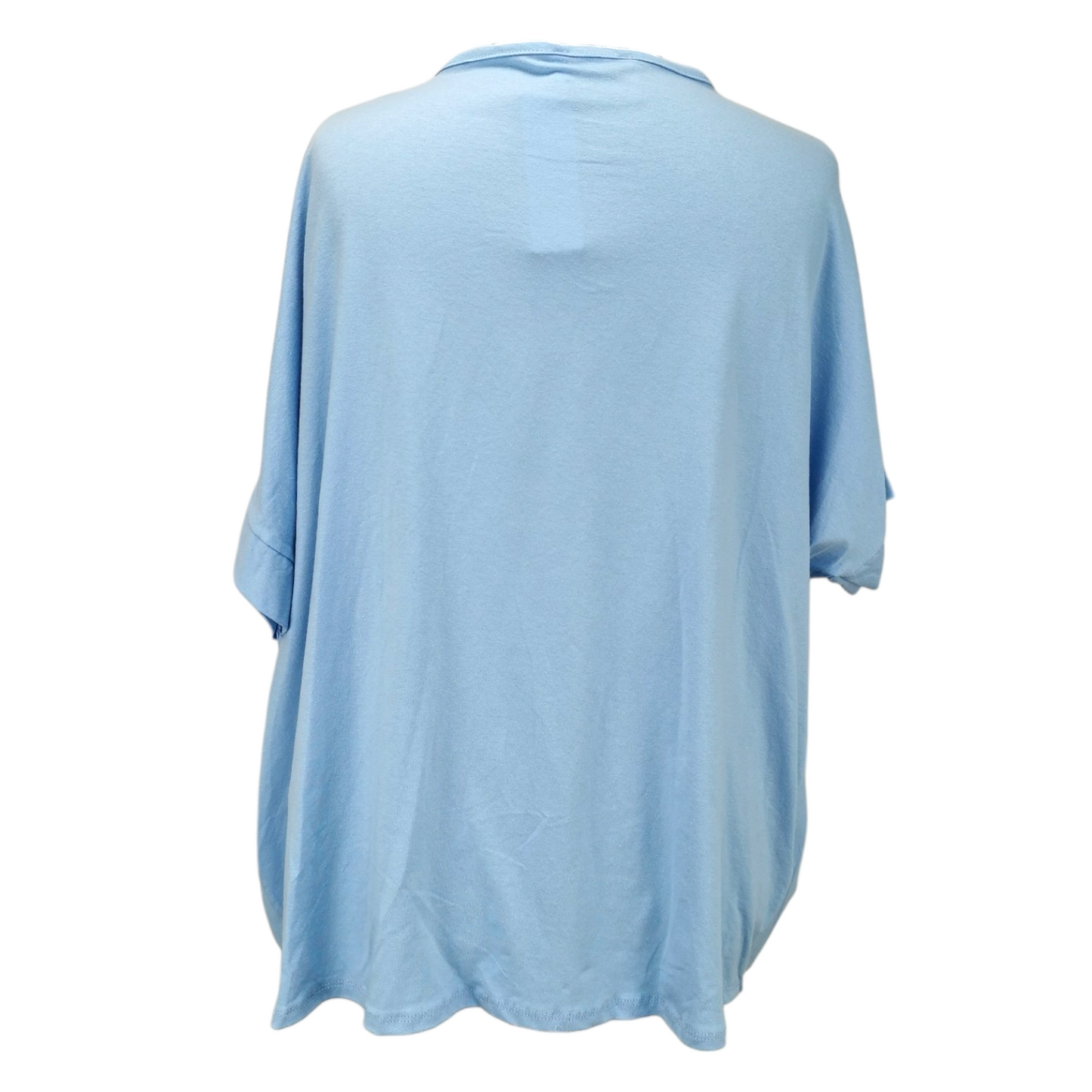 Valerie Deco V-Neck Top Baby Blue (sz 16-26)