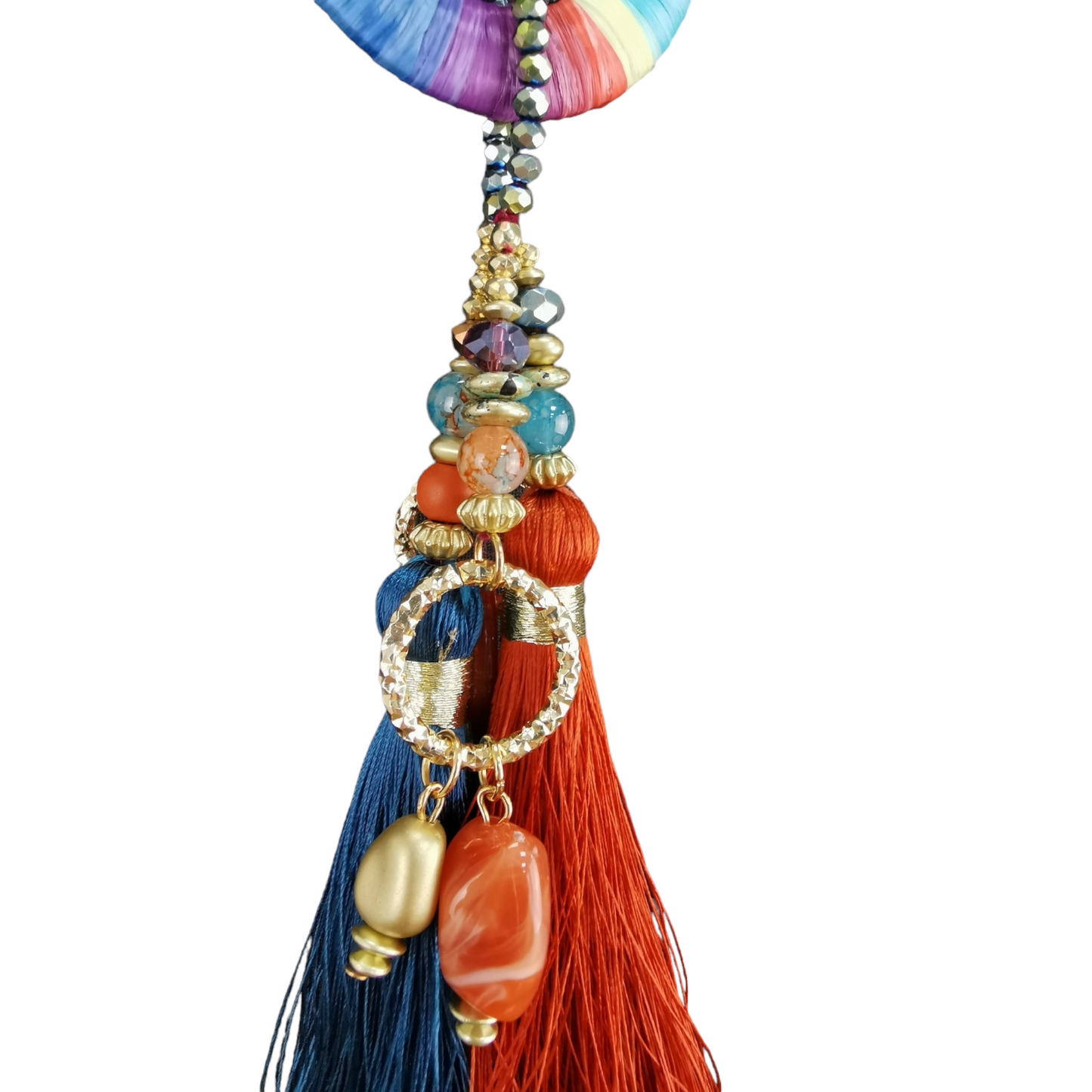 Alice Hoop Tassel Necklace Multi