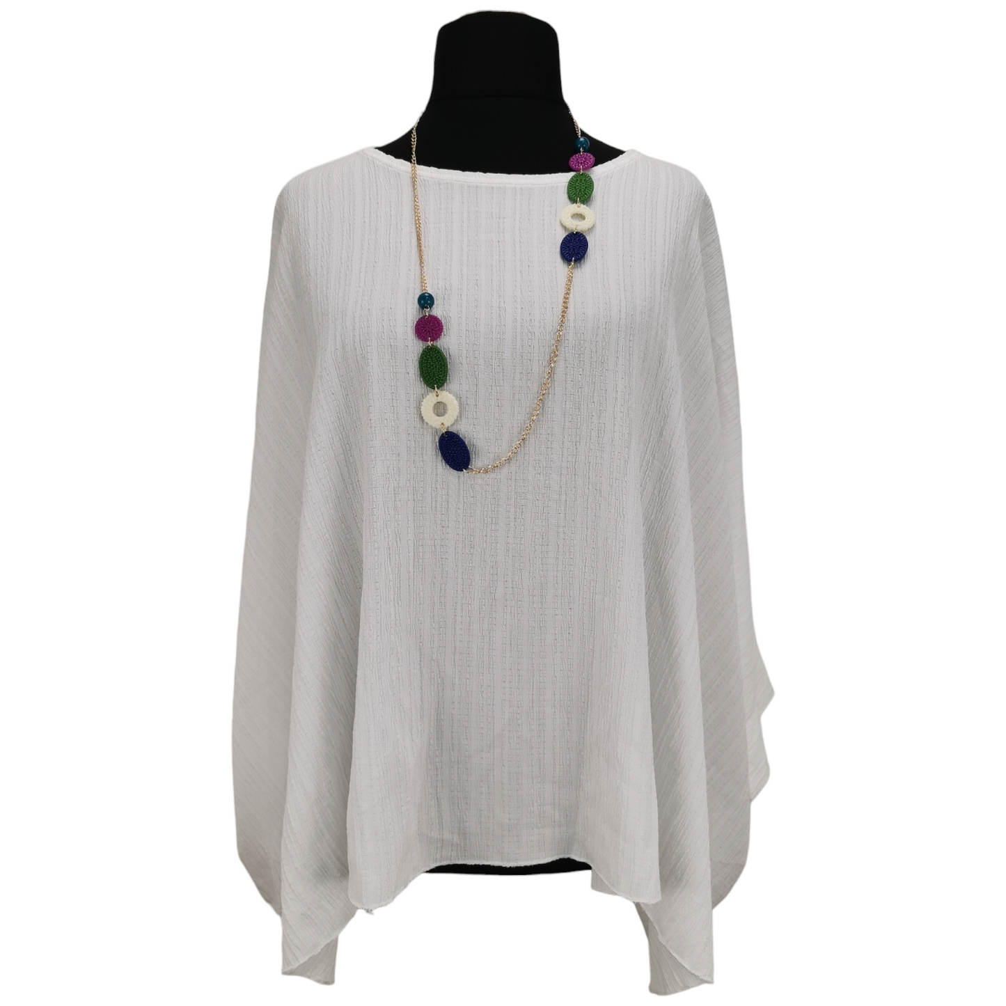 Blake Drape Top White (sz 16-22)