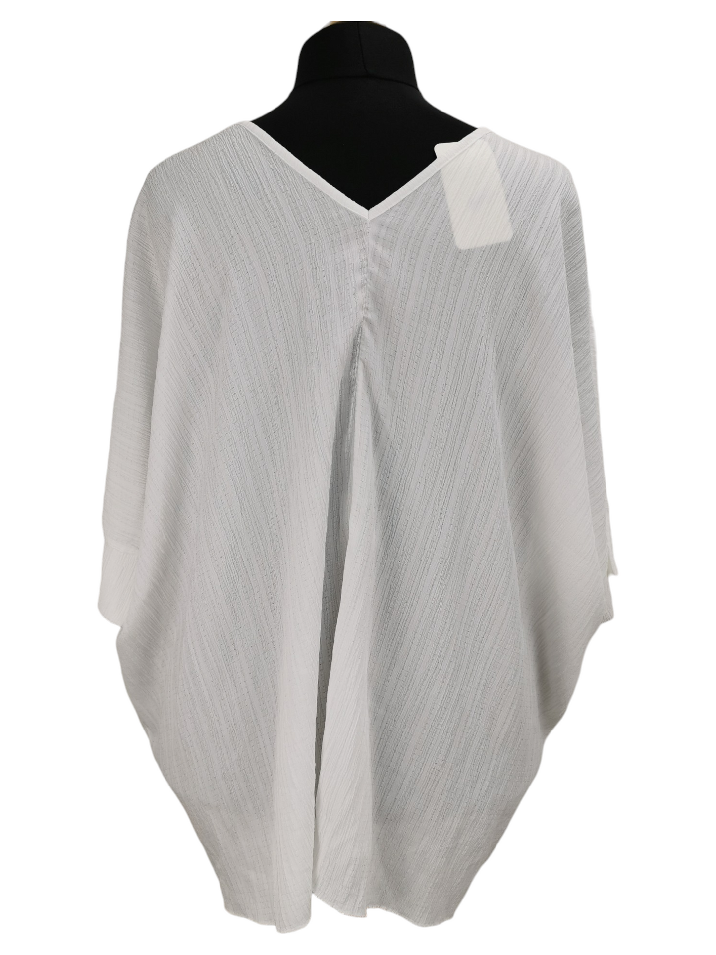 Bethany V-neck Tunic White (sz 20-26)