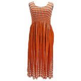 Magic Maxi Dress Orange Polka (sz 14-26)