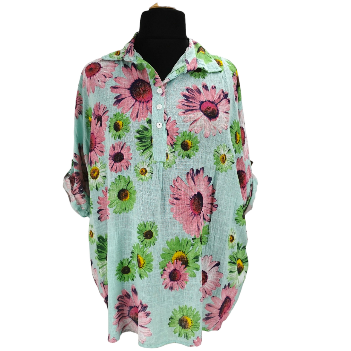 Daisy Daisy Shirt Mint (sz 16-24)