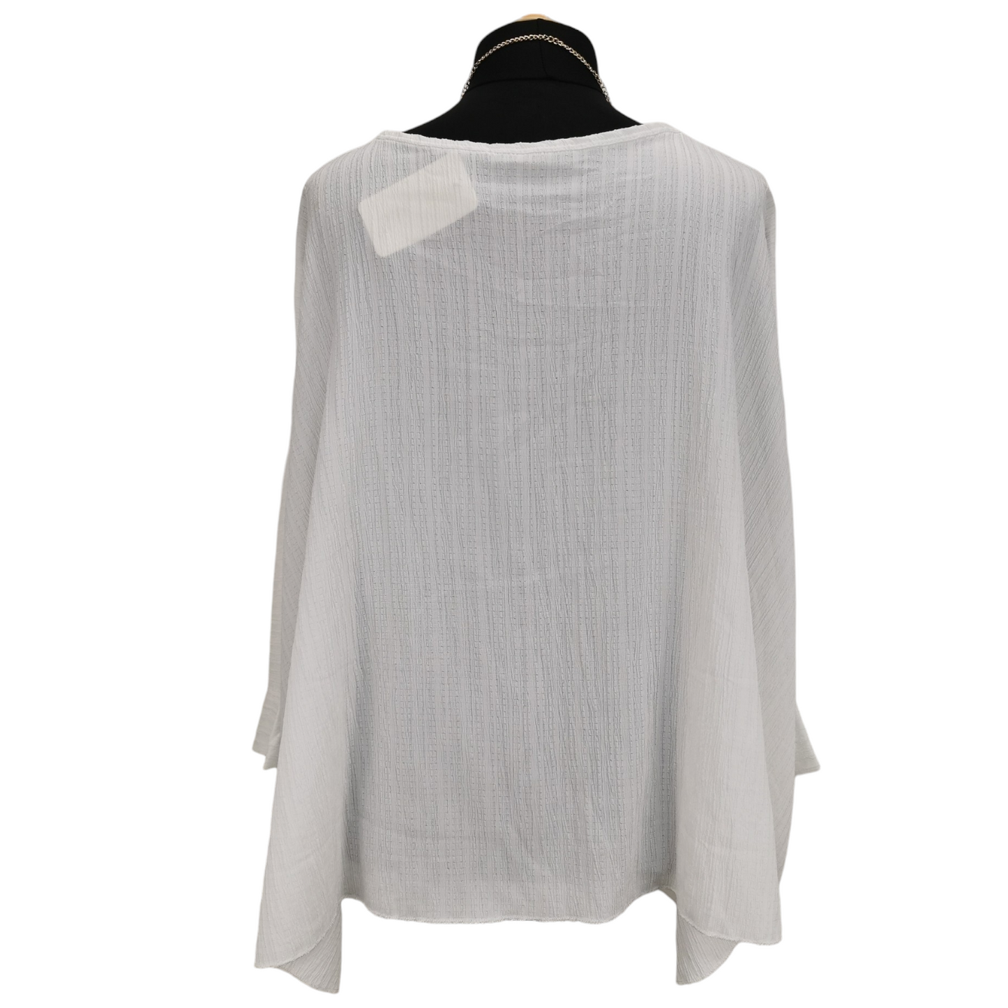 Blake Drape Top White (sz 16-22)