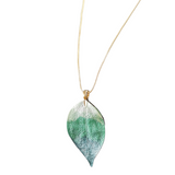 Gaia Leaf Necklace Green