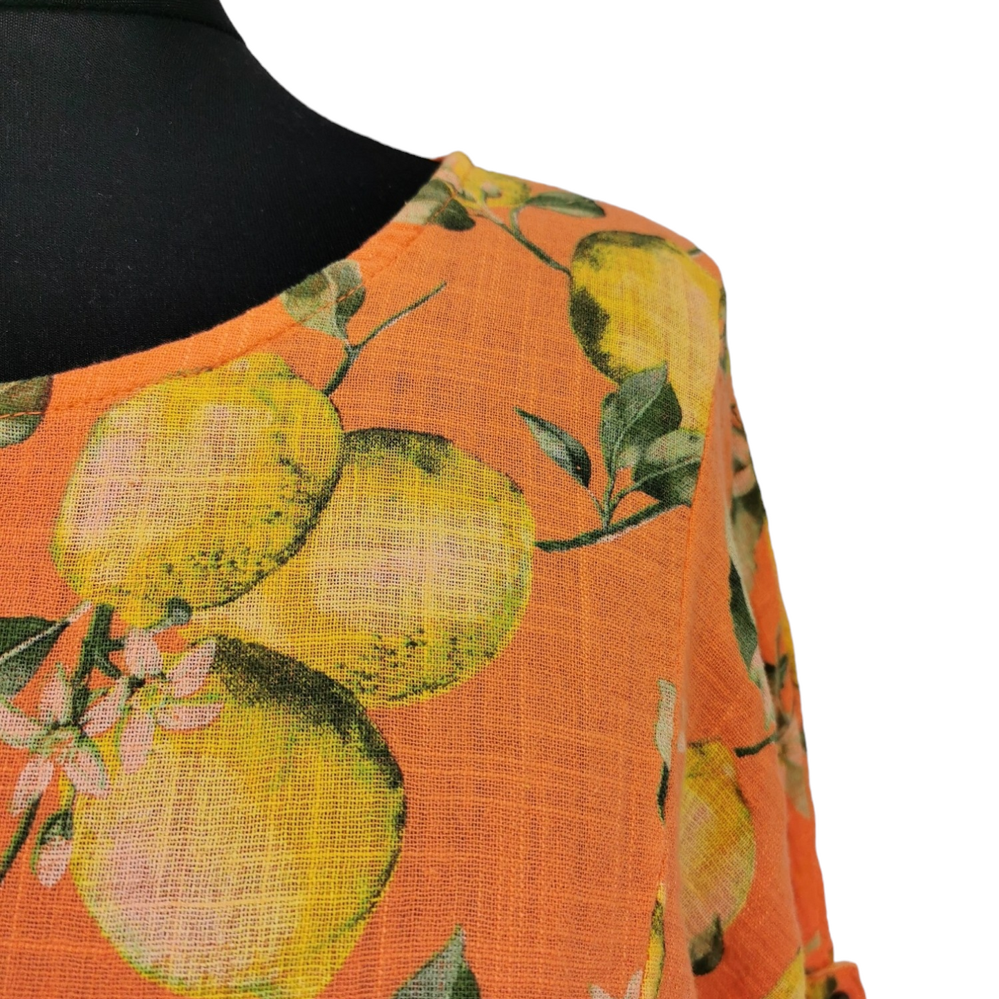 Clara Lemon Cotton Top Orange (sz 16-24)