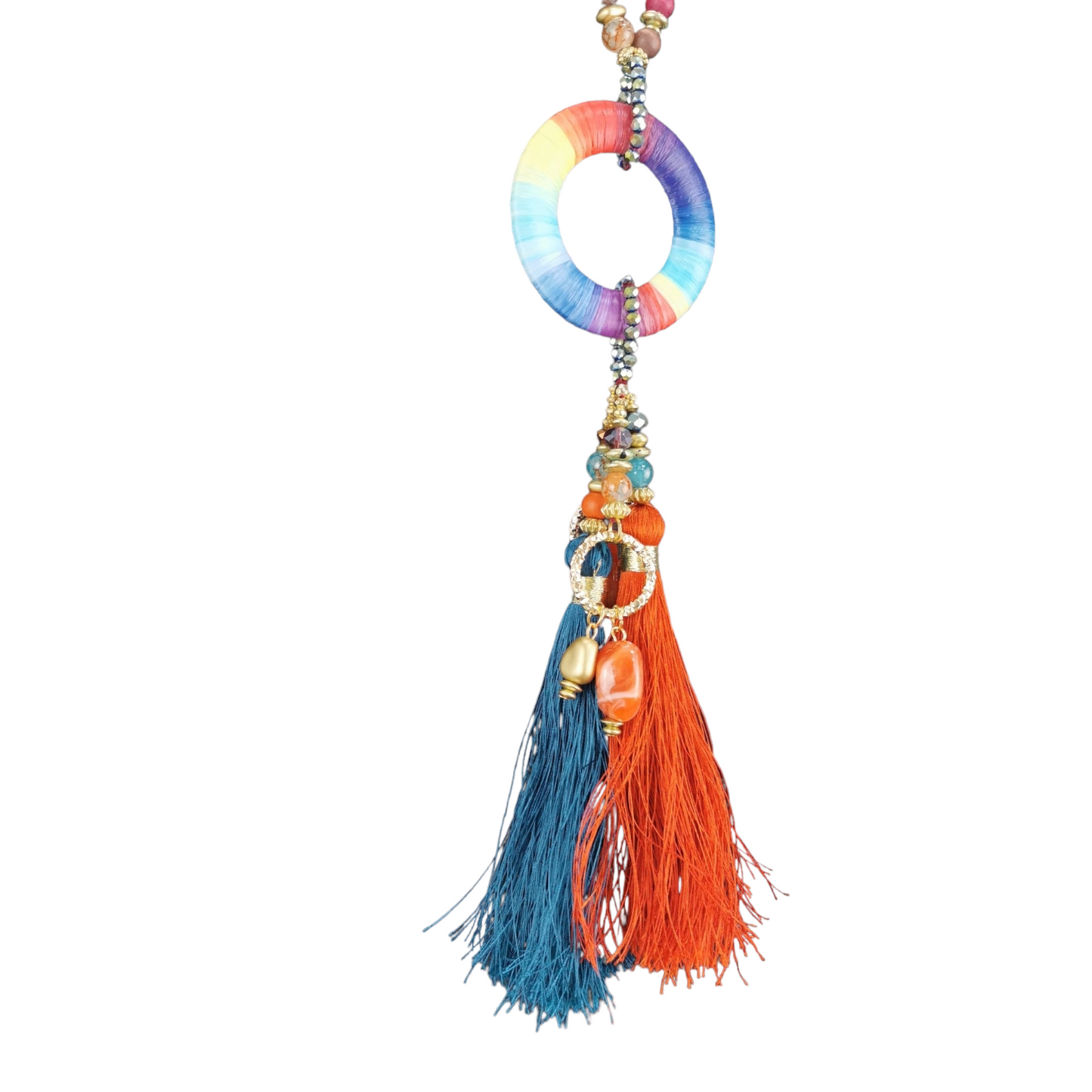 Alice Hoop Tassel Necklace Multi