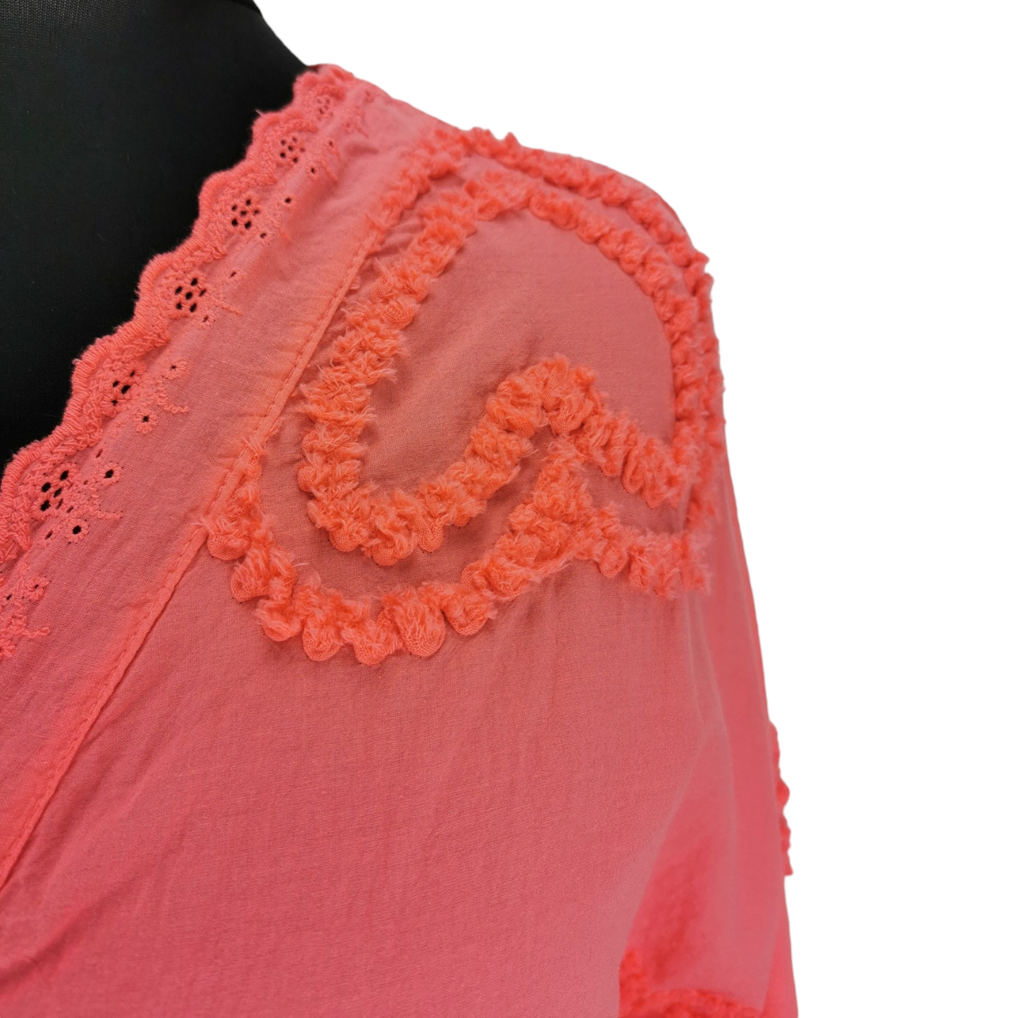 Carys Love Heart Shirt Top Coral (sz 18-22)