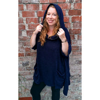 Alana Hooded Tunic Navy (sz 16-26)