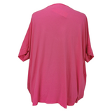 Valerie Deco V-Neck Top Lipstick Pink (sz 16-26)