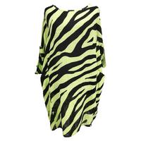 Shola Zebra Cotton Top Lime (sz 20-26)