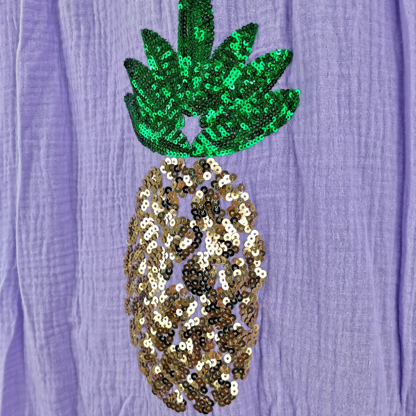 Pineapple Sparkle Shirt Lavender (sz 20-28)