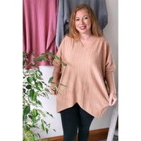 Bryony Fine Knit Tunic Fudge (sz 16-24)