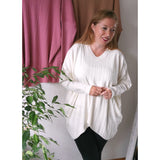 Bryony Fine Knit Tunic Cream (sz 16-24)