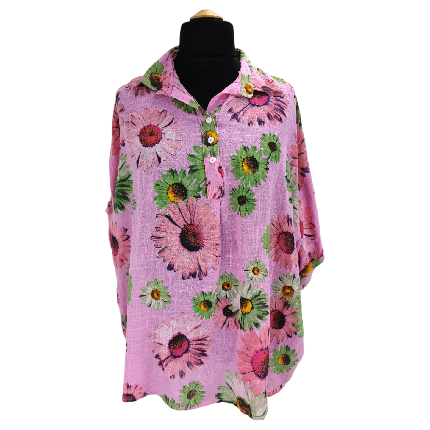 Daisy Daisy Shirt Pink (sz 16-24)