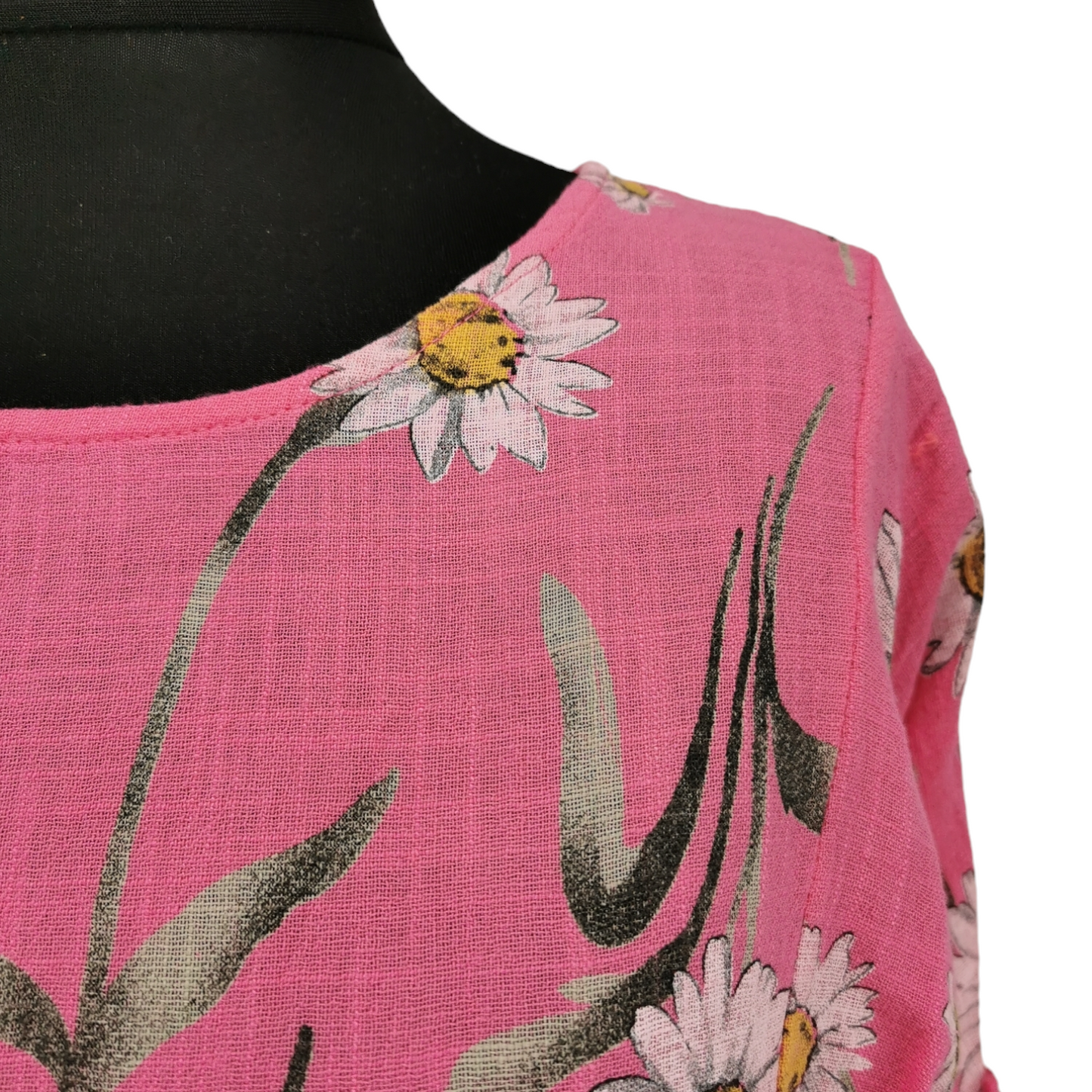 Clara Daisy Cotton Top Fuchsia (sz 16-22)