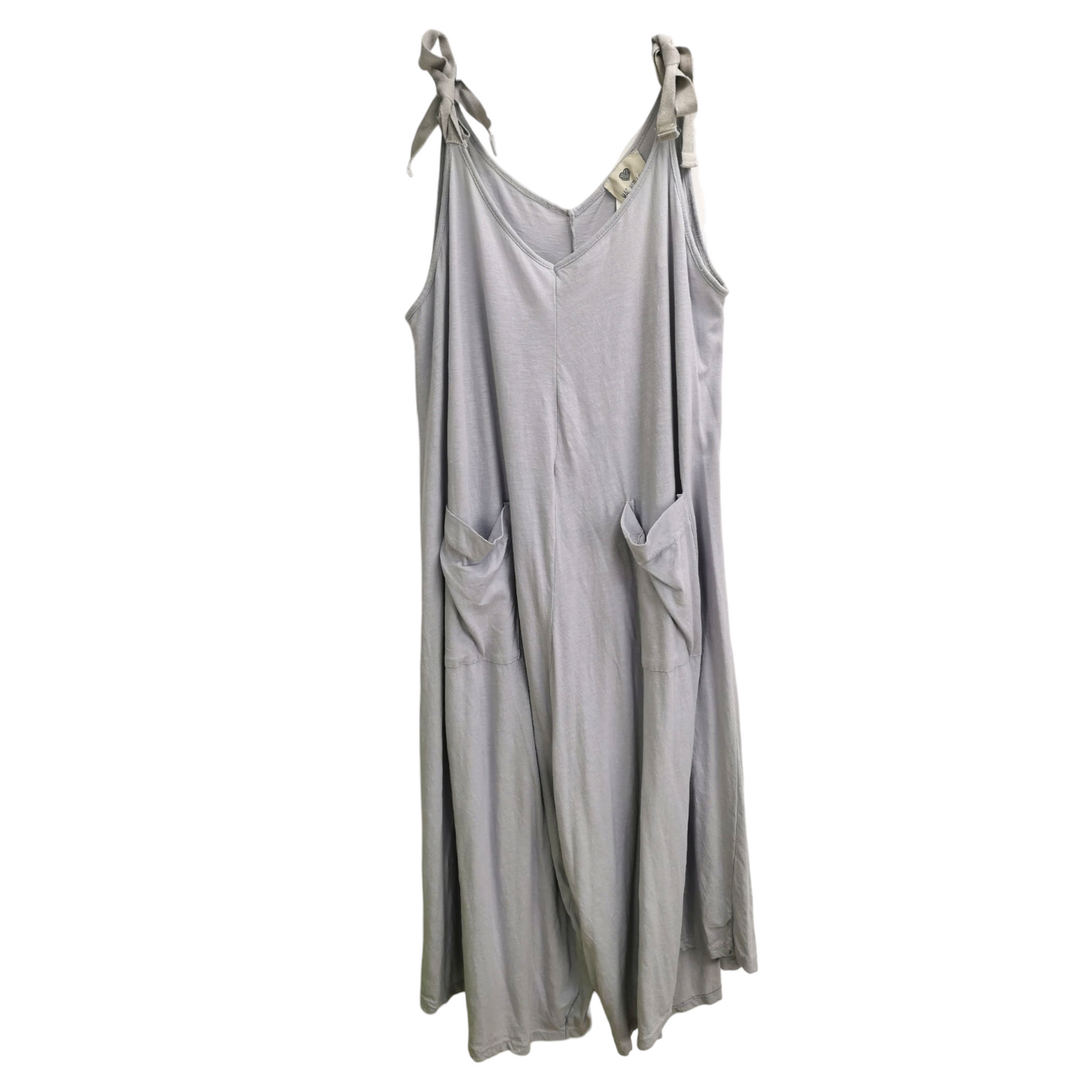 Zoe Wide Leg Jumpsuit Light Grey (sz 14-22)